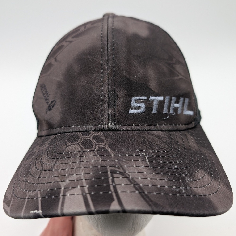 Stihl Outfitters Kryptek Typhon Camo Trucker Hat Mesh Back Adjustable Black Gray